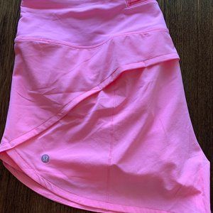 Pink Lululemon Speed Up shorts